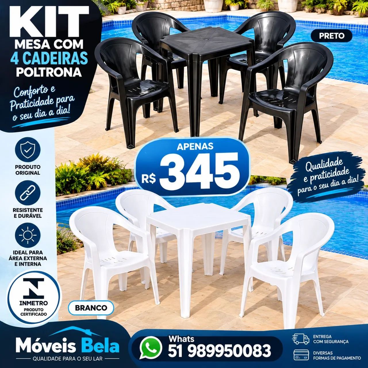 Cadeiras e Mesas de Plástico  - Foto 2