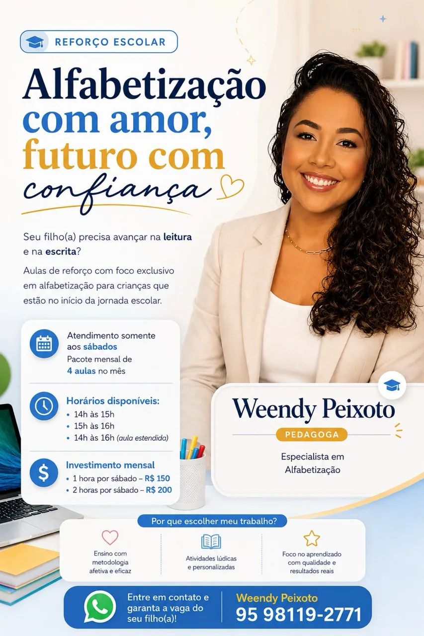 Aula de reforço Focada em Alfabetização 