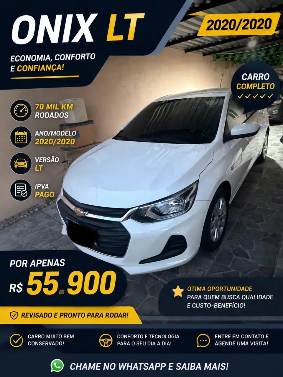 Chevrolet Onix ONIX HATCH LT 1.0 12V Flex 5p Mec. 2020