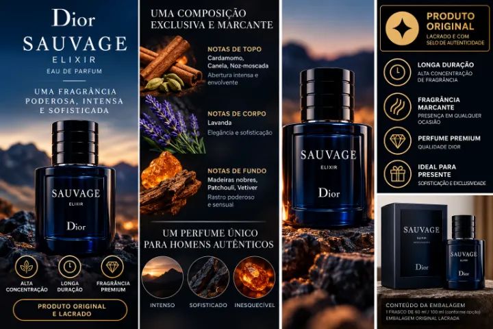 Perfume Dior Sauvage Elixir 100 ml - Original Lacrado 