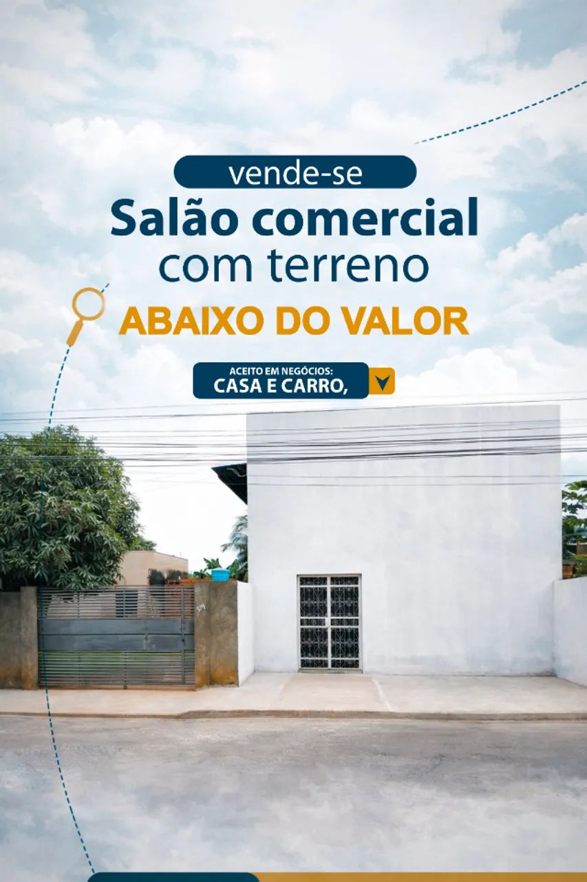 Salão Comercial com Terreno