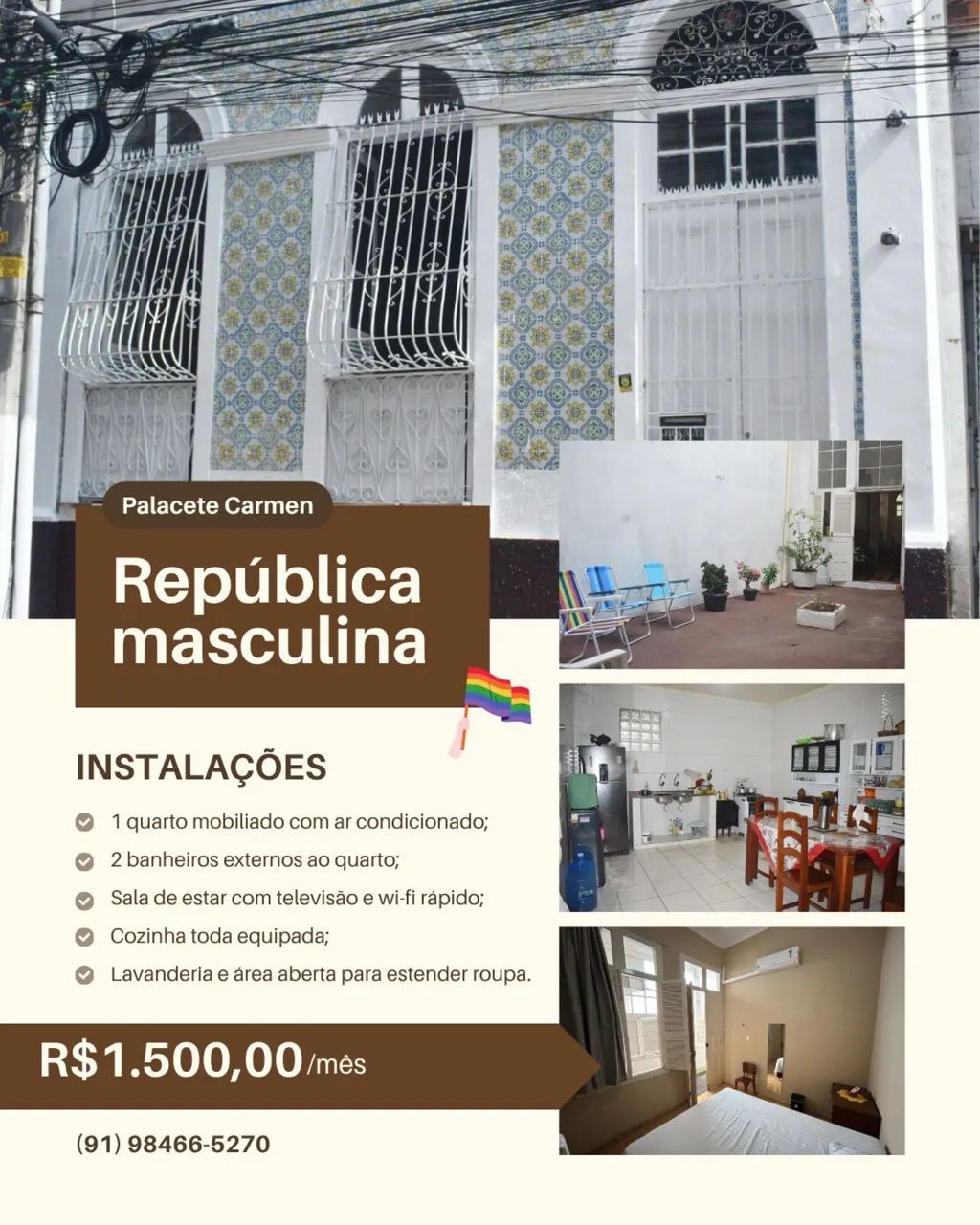 Alugo quarto por mês