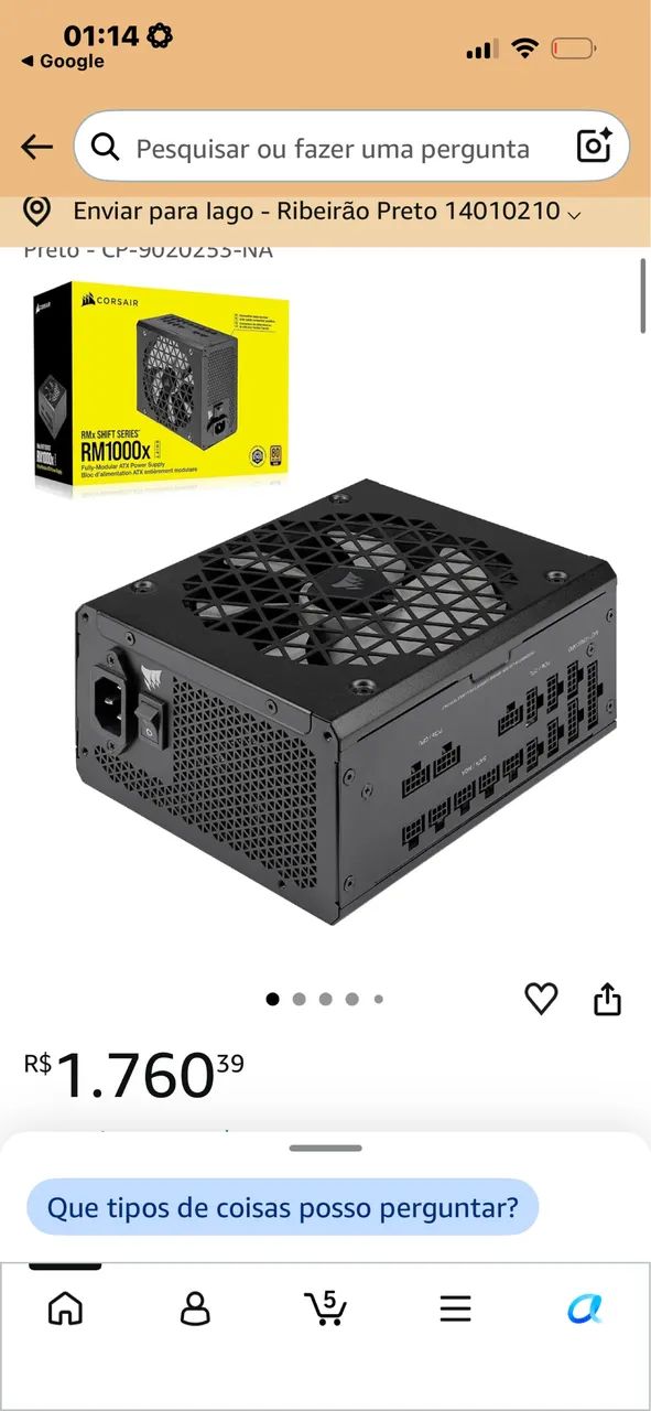 Fonte Pc RM 1000x - Foto 2