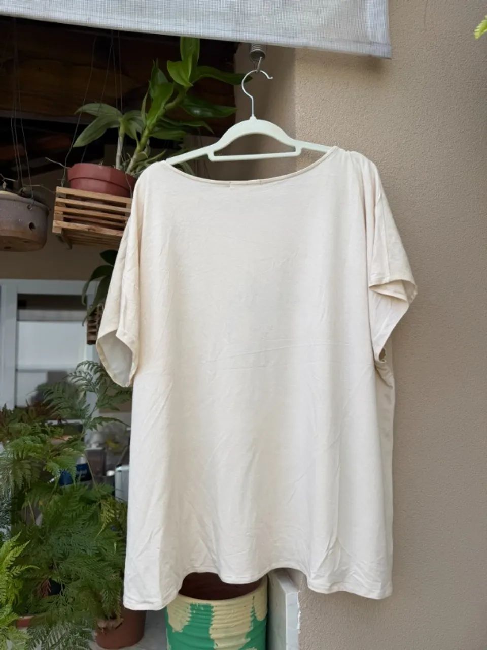 Blusa / Bata Estampada Coqueiros - Filipa Tamanho XGG - Foto 2
