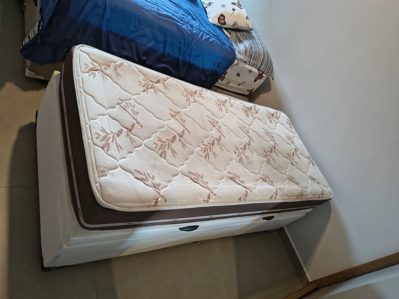 Cama box baú solteiro com colchão  - Foto 3