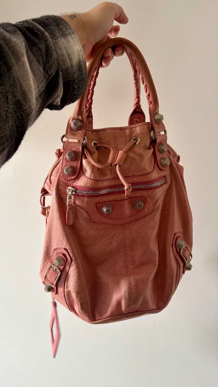 Bolsa Balenciaga Pompom Rosa Original - Foto 4