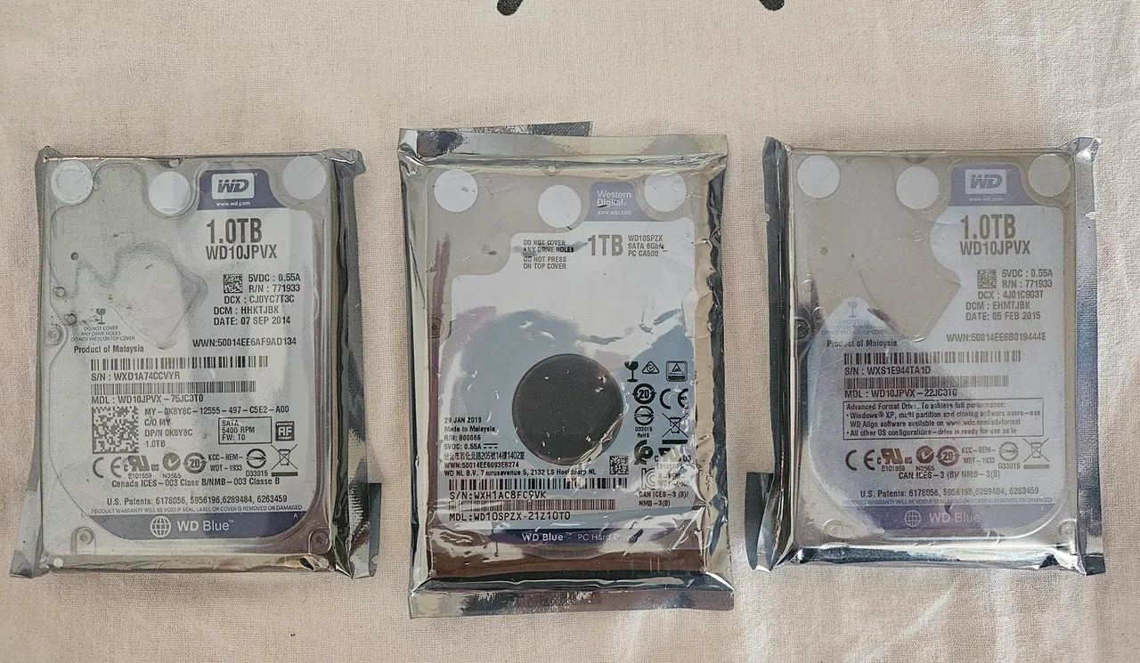 HD WD 1TB para notebook e videogame
