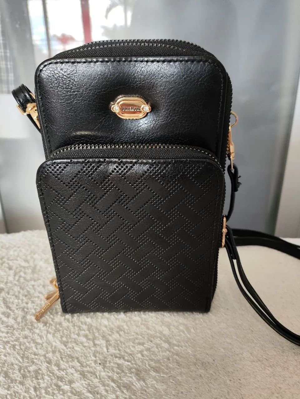 Bolsa porta celular transversal preta