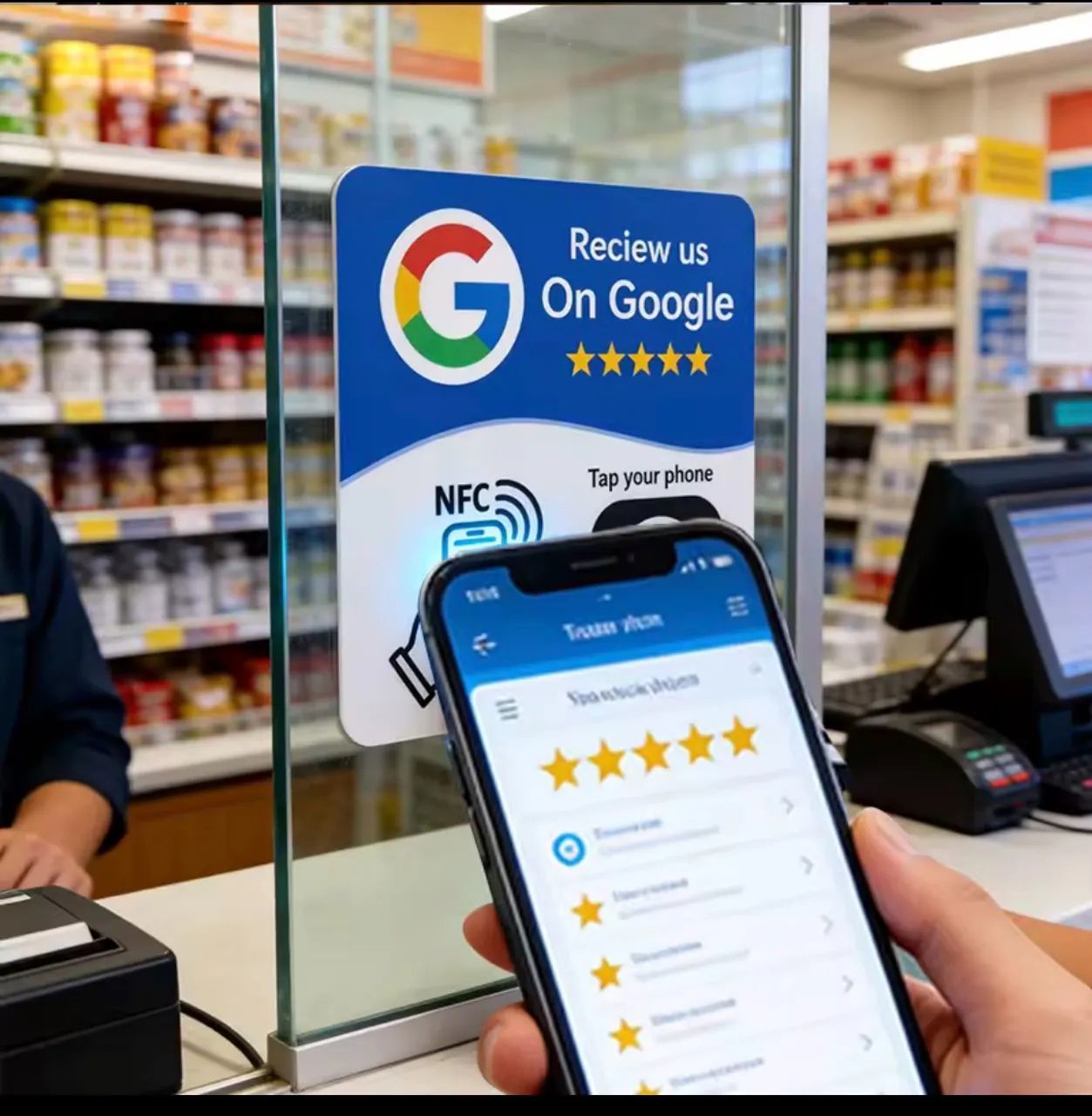 Placa e Adesivo NFC tap para Google e Instagram  - Foto 2