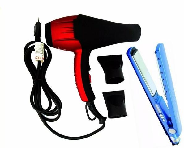 Kit Prancha nano profissional + Secador profissional 8600w