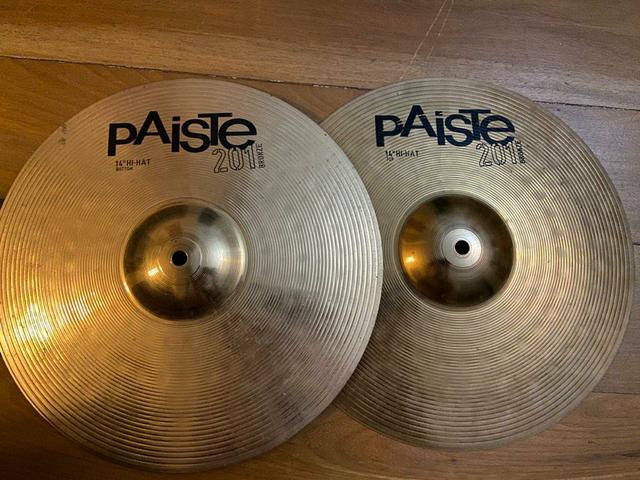 Pratos paiste hi hat e ride
