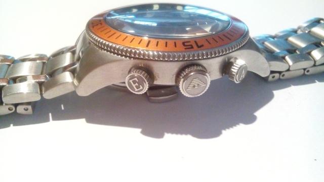 Relógio Emporio Armani Cronógrafo de Aço - Grande - Perfeito Estado - Foto 2