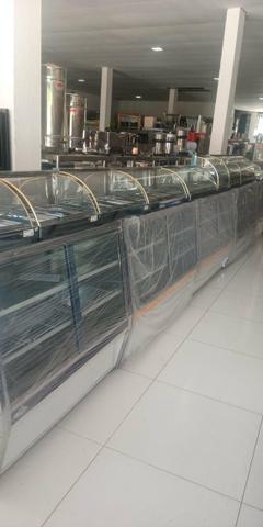 Estufas e balcão vitrine quente refrigerado pronta entrega