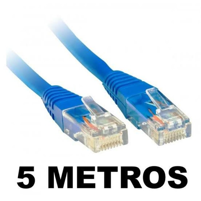 Cabo de rede 5 metros Ethernet internet crimpado RJ45 pronto para uso - Foto 3