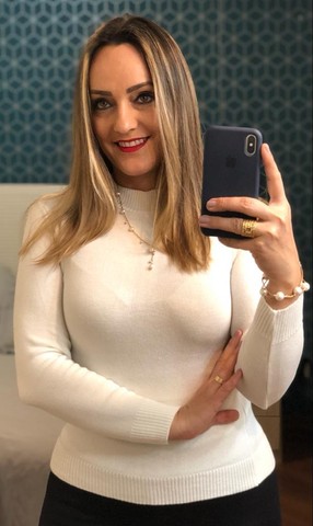 Blusa manga longa tricot básica  - Foto 2