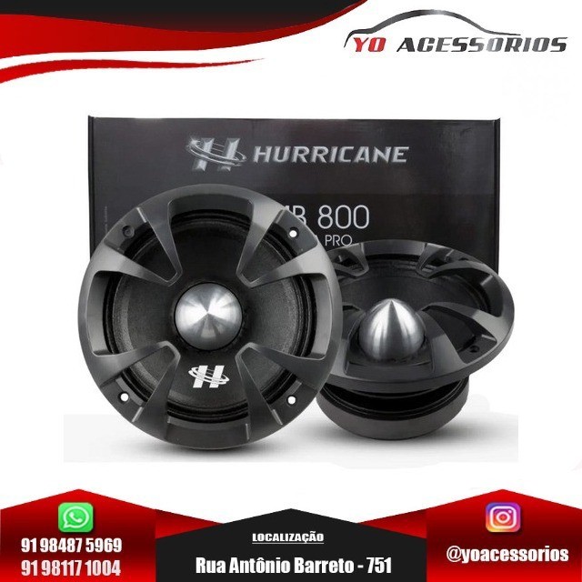 Par Midbass Hurricane 8 Polegada 600wrms Pro Mb800 4ohms