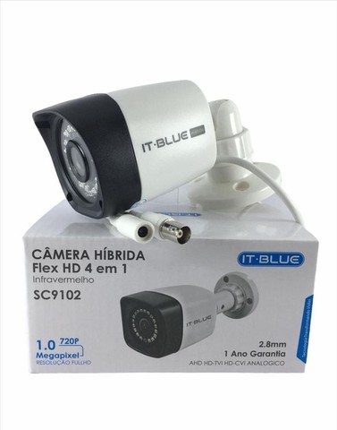 Câmera De Segurança Hibrida Flex interna e externa Hd 4 em 1 SC9102 - IT Blue
