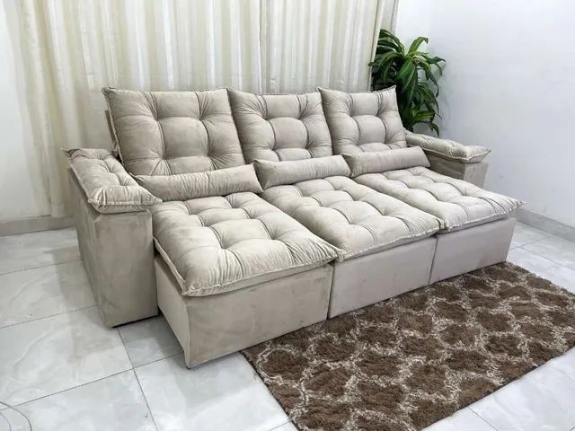 Sofá Retrátil Reclinável Atenas 2.70m l65