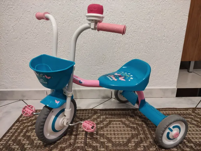 Triciclo Motoca Infantil Menina Nathor Rosa - Frete Gratis