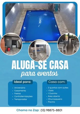 Casa para alugar, finais de semanas é temporada. - Temporada - Flórida,  Praia Grande 1257344956