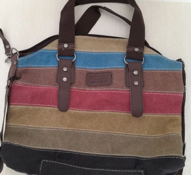 Bolsa de ombro importada colorida em canvas( lona) - Foto 3