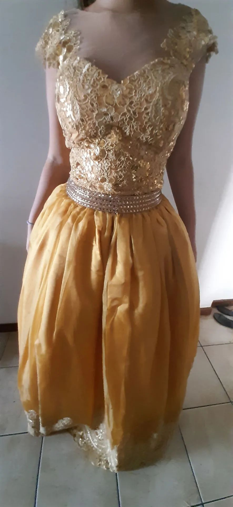 Vestido debutante dourado - Foto 2