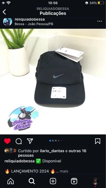 BONÉ NIKE AW84 DRI FIT PRETO ORIGINAL  - Foto 2