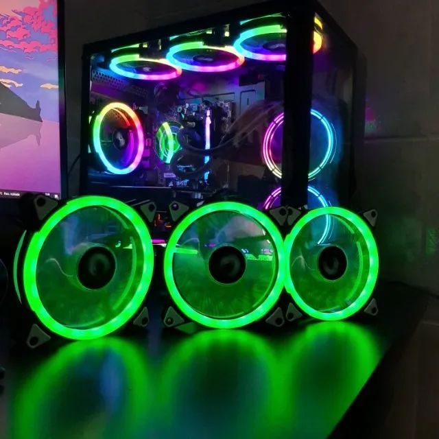 Kit Com 3 Ventoinhas Rise Mode, 120mm, Preto - RGB + Controladora + Controle - Foto 5