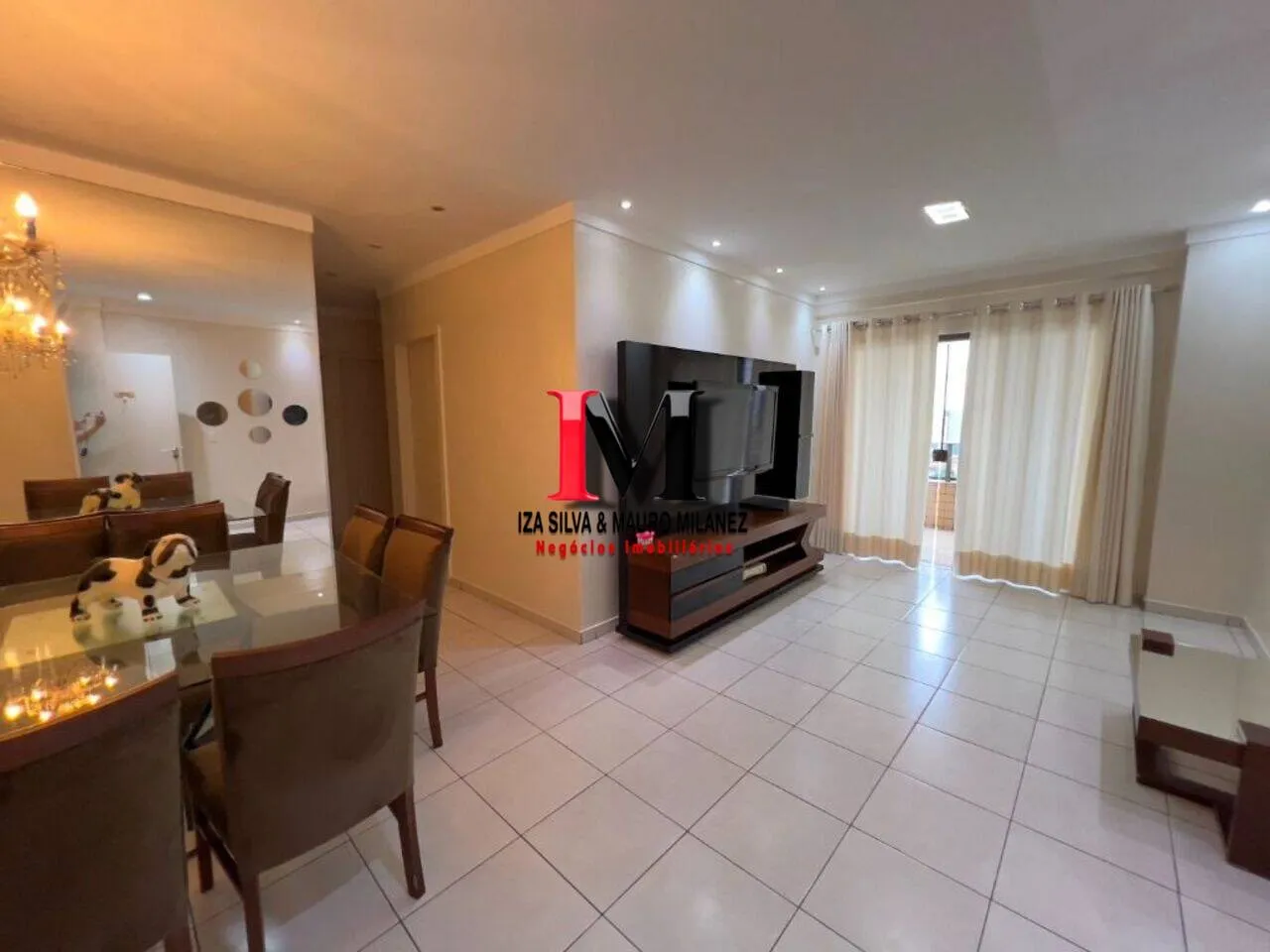 Apartamento semi mobiliado com 3 quartos com sacada gourmet