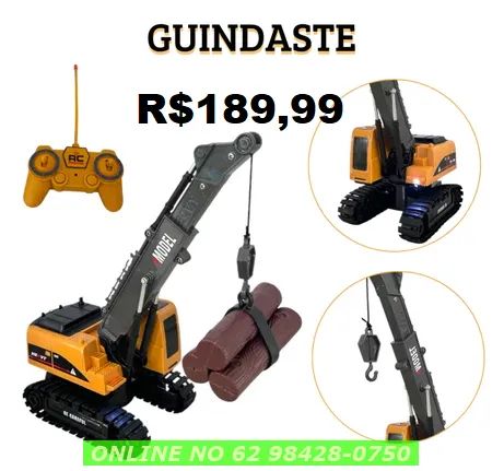 Brinquedo Escavadeira OU Guindaste Controle Remoto OU Pa Carregadeira Carrinho Recarregave - Foto 4