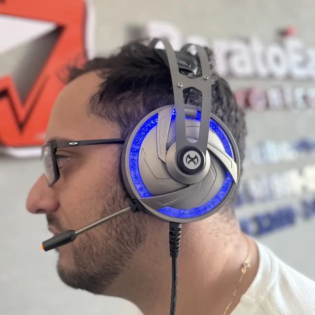 Fone Gamer com Microfone Mox MO-GH710 RGB com Iluminação LED