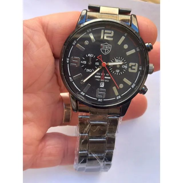 Relógio de pulso de quartzo em aço inoxidável masculino - Foto 3