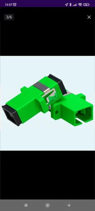 0,60 cada Adaptador Passante Óptico SC/SPC Verde - Foto 2