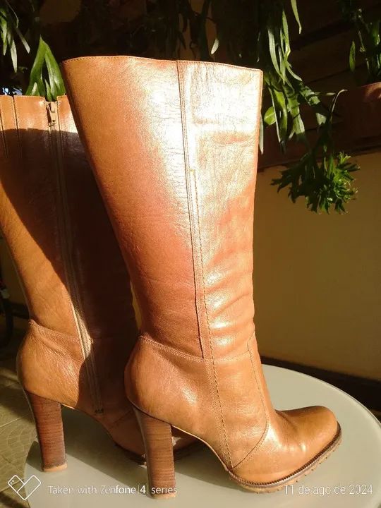 Bota de couro Legítimo Cano longo - Foto 2