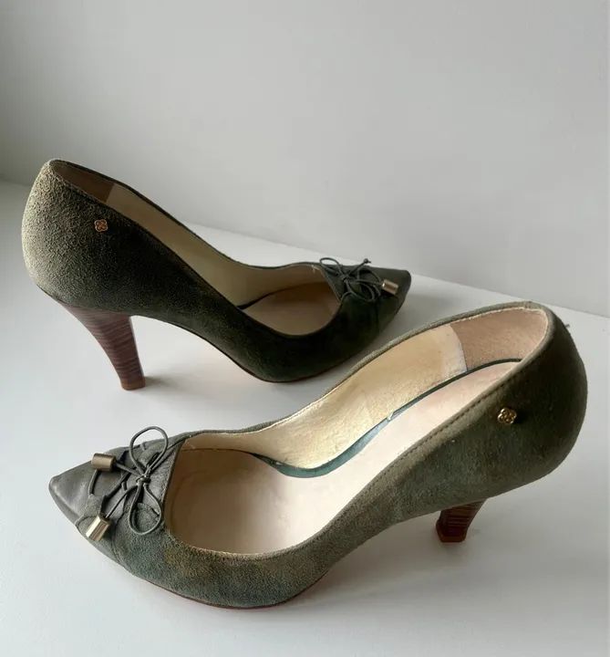 Sapato couro verde Capodarte