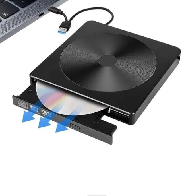 Gravador Externo De Cd E Dvd Tipo-c Usb 3.0 Externo  - Foto 2