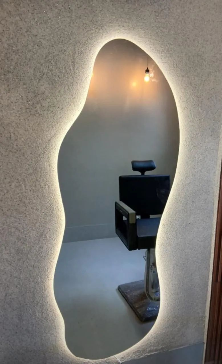 Espelho orgânico com led 