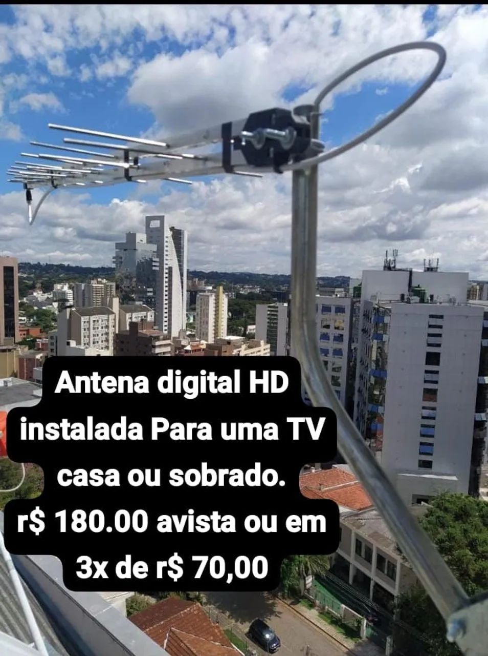 Antena Digital HD para TV - Casa ou Sobrado