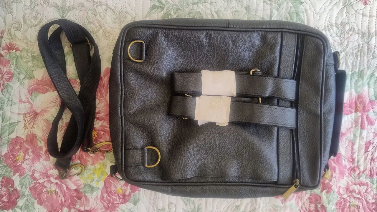 Bolsa ?maleta? bagaggio em couro<br> - Foto 5