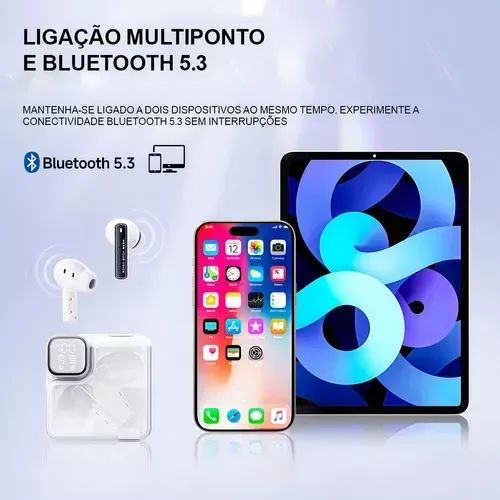 Fone Bluetooth Qcy T31 Melobuds Neo 5.3 Conexão Multiponto Cor Branco - Foto 2
