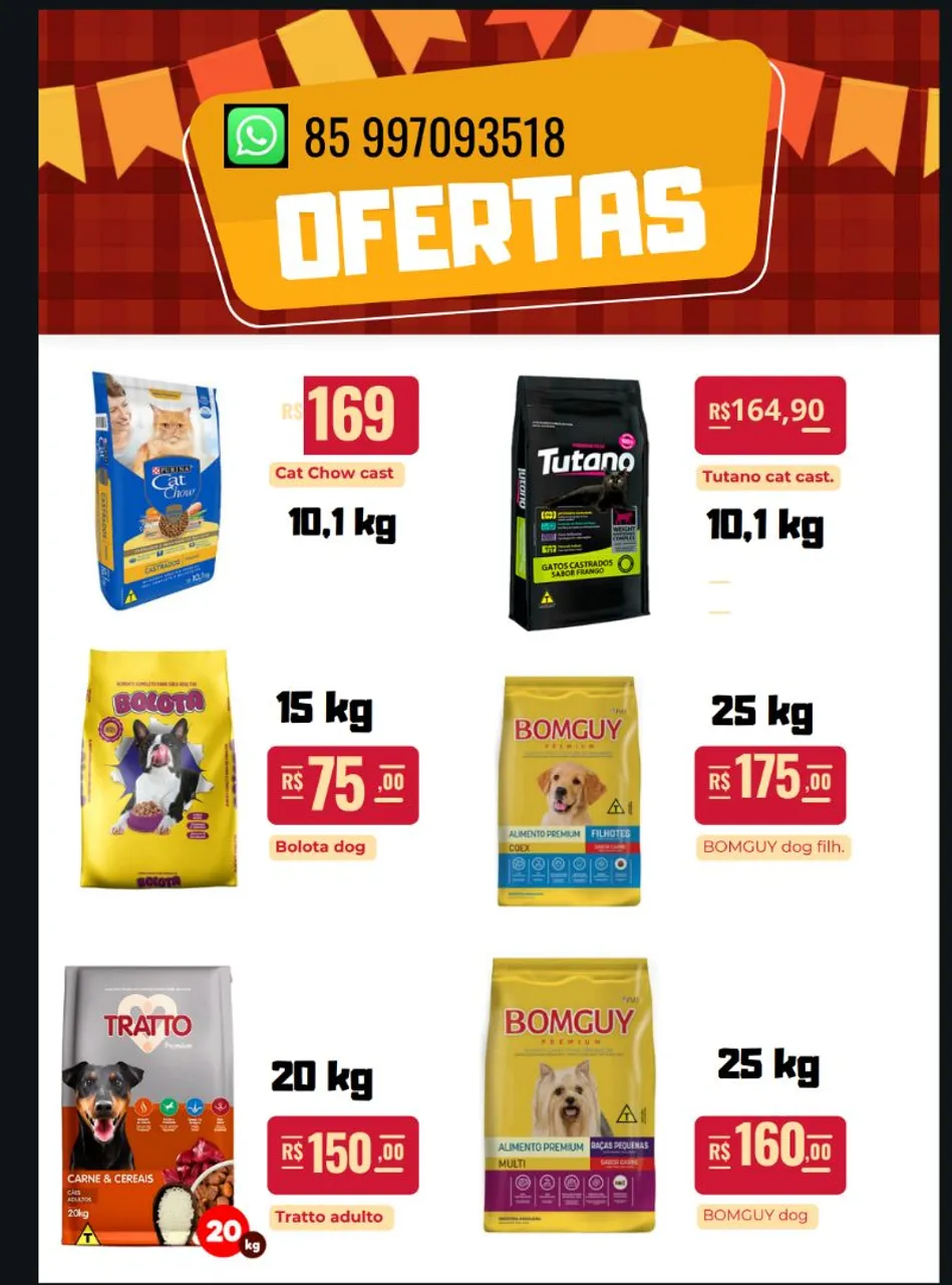 Ofertas em rações para gatos e cachorros!