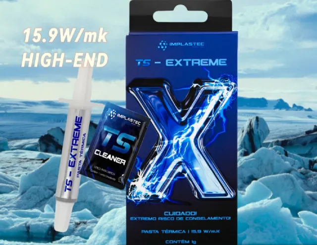Pasta Térmica - 15,9 Wm.K - TS EXTREME Implastec, Seringa 1g