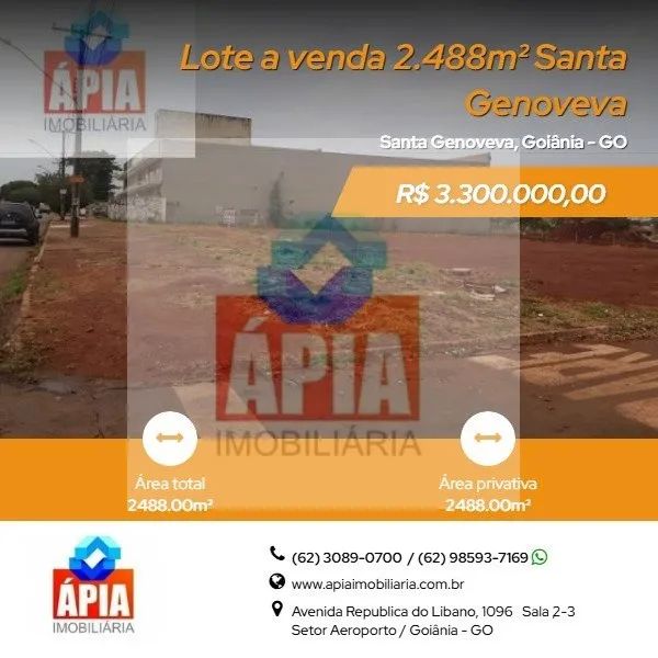 Lote a venda 2.488m² Santa Genoveva