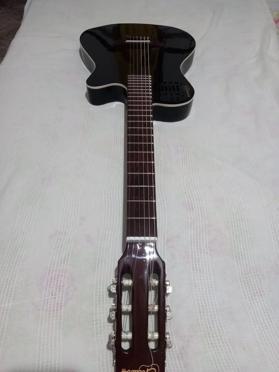 Violão flat semi acústico nylon estilo goldin  - Foto 2