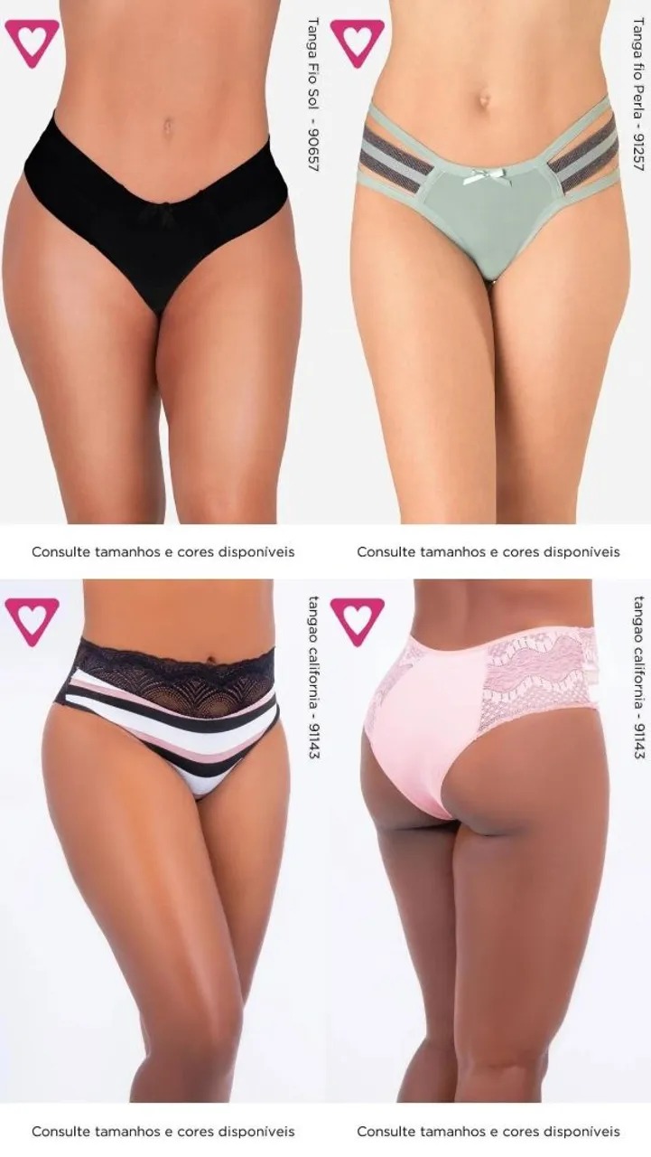 Lingerie Feminina - Vários Modelos e Cores