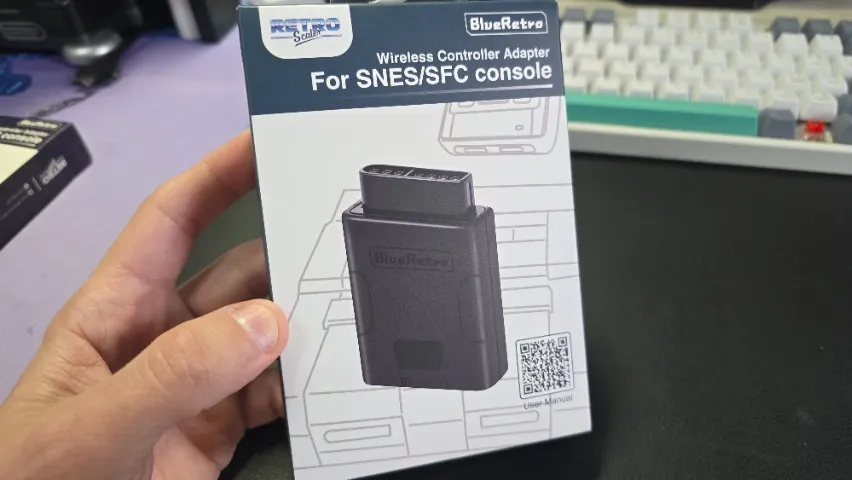 Adaptador SNES bluetooth Blueretro Super Nintendo na caixa