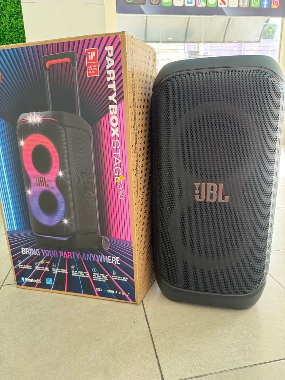 Caixa de Som JBL Partybox Stage 320 Com NF ( 4 meses de uso ).