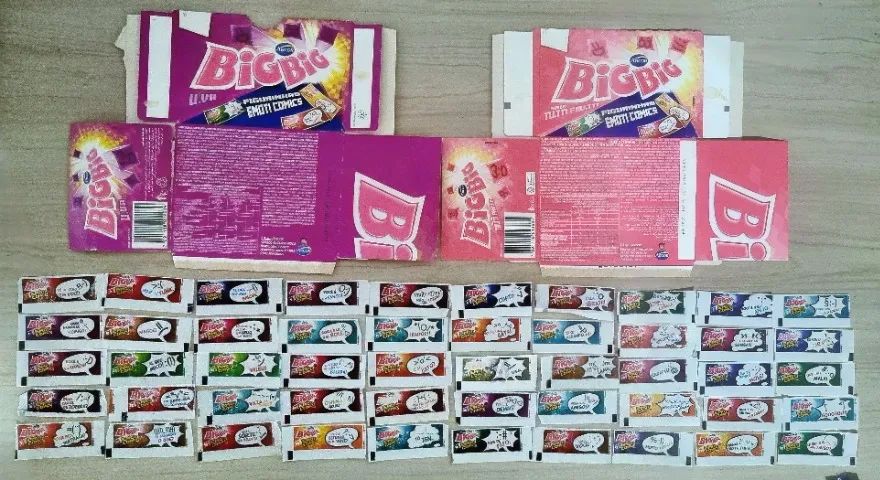 Coleção Completa - Figurinhas Emoti Comics - Big Big - 2017