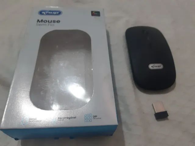 Mouse sem fio recarregável 1600dpi iluminação RGB não precisa de pilha