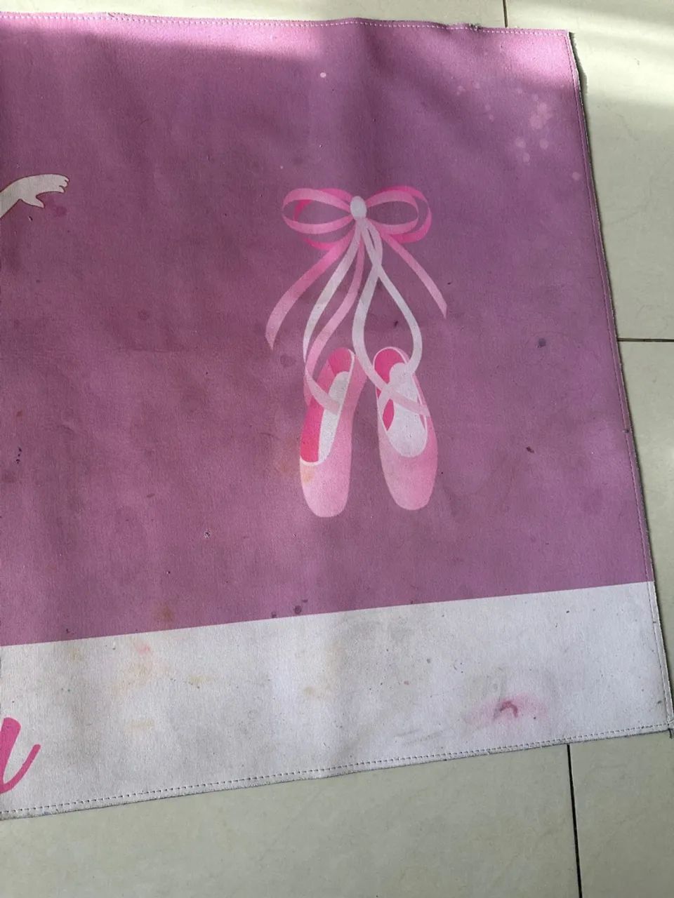 Tapete Infantil Bailarina com nome Malu